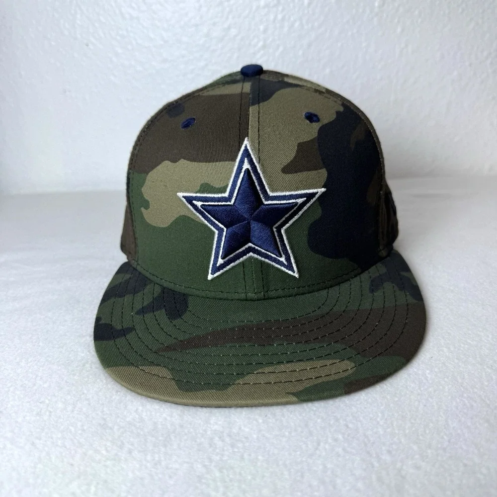 New Era NFL Dallas Cowboys Camouflage Fitted Hat Size 7 Camo Cap 59 Fifty